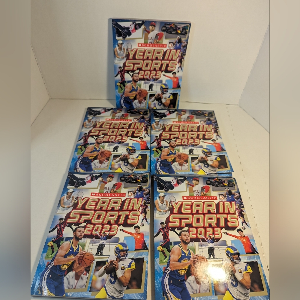 Scholastic Year in Sports 2023 Full Color Paperback Book 190 Pg. Set of 5 Books